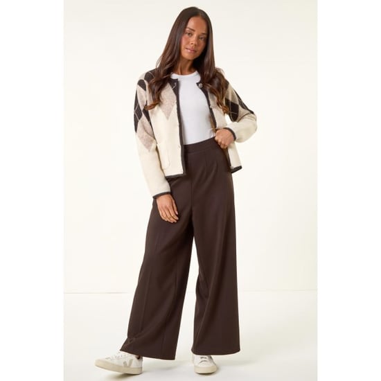 Petite Wide Leg Ponte Stretch Trouser - Image 3