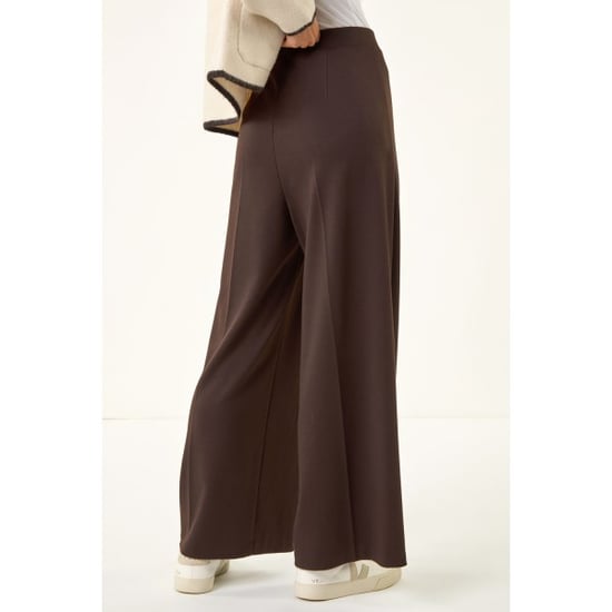Petite Wide Leg Ponte Stretch Trouser - Image 4