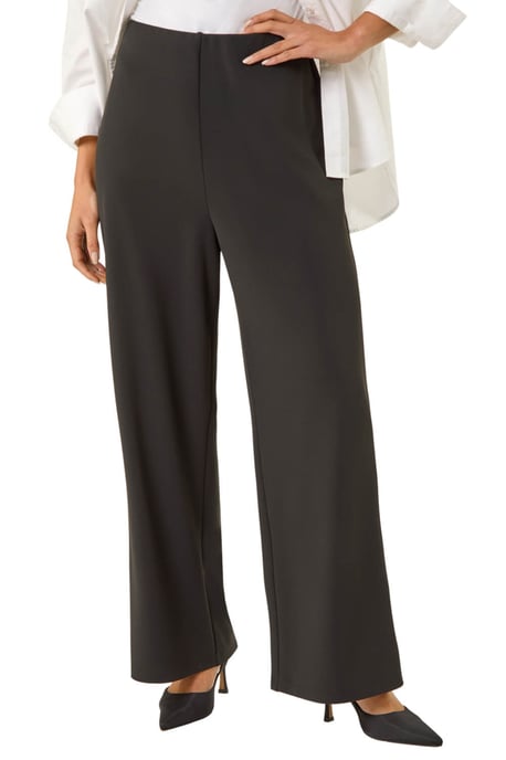 Petite Wide Leg Stretch Trouser - Image 1