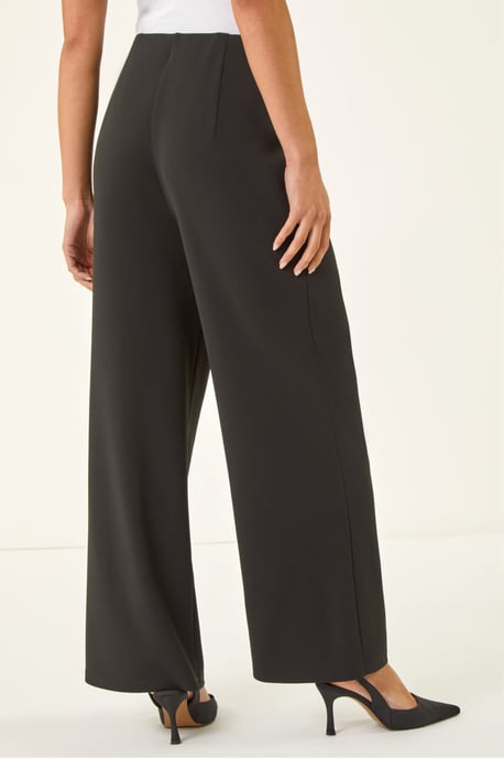 Petite Wide Leg Stretch Trouser - Image 4