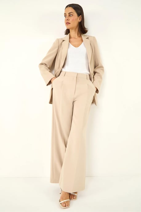 Pleat Front Wide Leg Trouser - Image 2