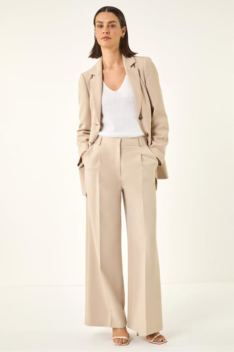 Pleat Front Wide Leg Trouser - Image 3