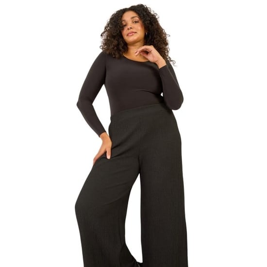 Curve Textured Stretch Trousers - Image 1