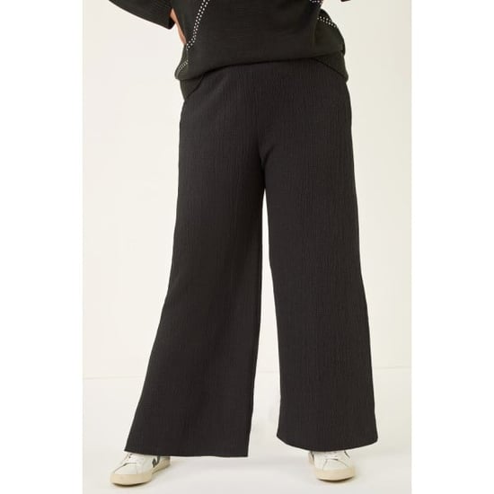 Curve Textured Stretch Trousers - Image 4