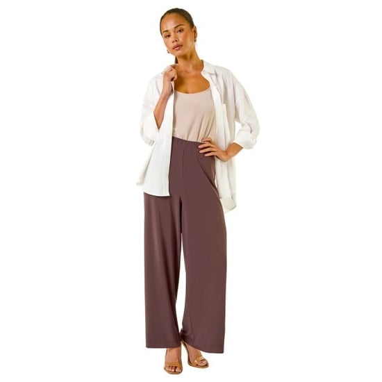 Petite Wide Leg Stretch Trouser - Image 2