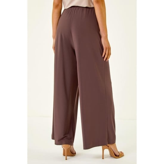 Petite Wide Leg Stretch Trouser - Image 4