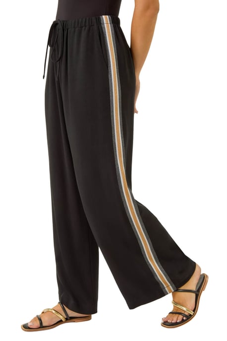Petite Linen Mix Side Stripe Trouser - Image 1