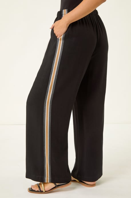 Petite Linen Mix Side Stripe Trouser - Image 4