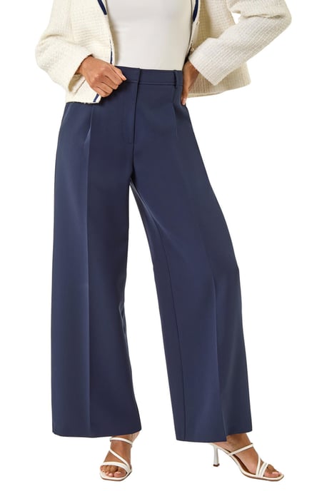 Pleat Front Wide Leg Trouser - Image 1