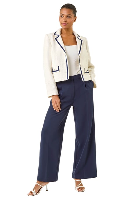 Pleat Front Wide Leg Trouser - Image 2