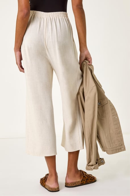 Cropped Linen Trouser - Image 4