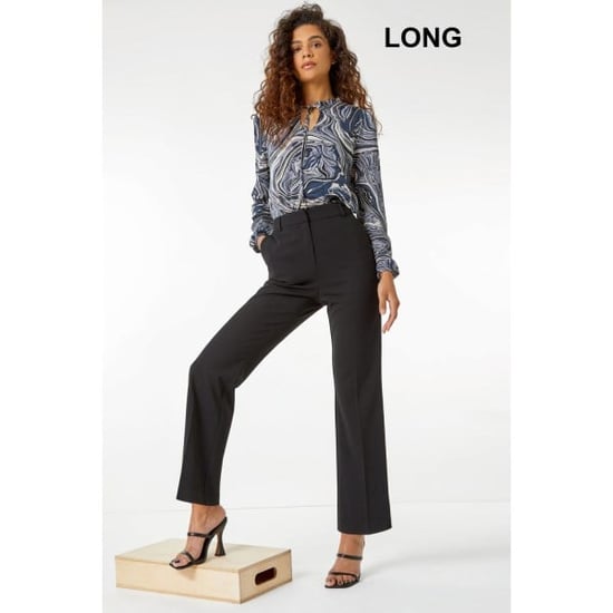 Long Bootcut Stretch Trousers - Image 2