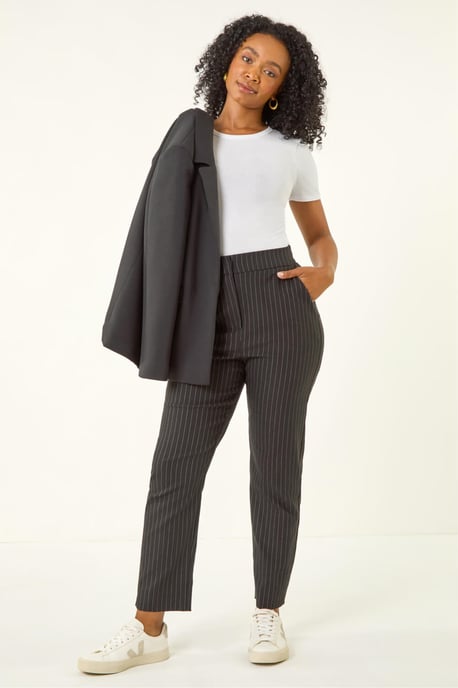 Petite Stripe Bengaline Stretch Trouser - Image 3