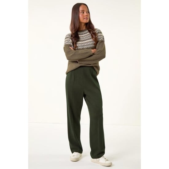 Petite Straight Leg Ponte Stretch Trouser - Image 3