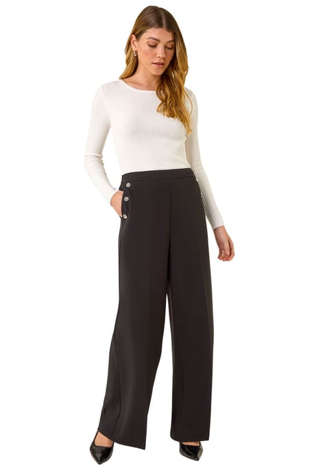 Button Pocket Full Length Trousers - Image 2