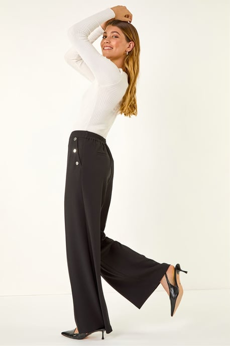 Button Pocket Full Length Trousers - Image 3