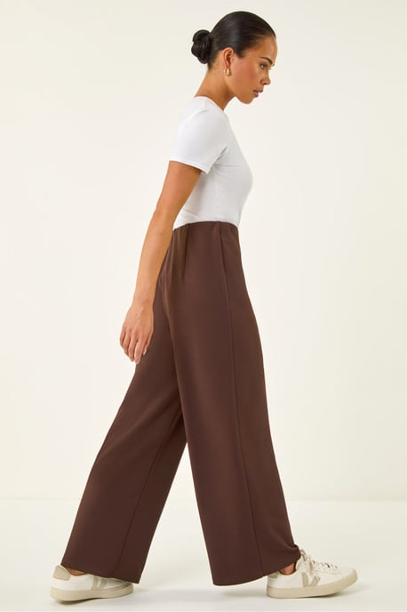 Petite Wide Leg Stretch Trouser - Image 2