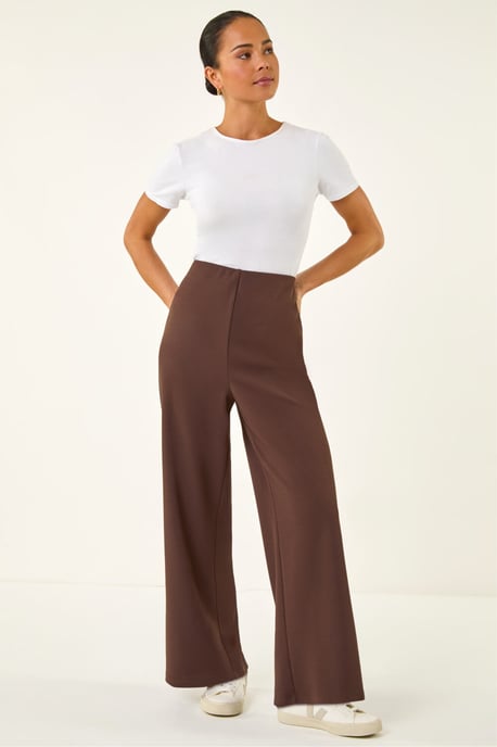 Petite Wide Leg Stretch Trouser - Image 3