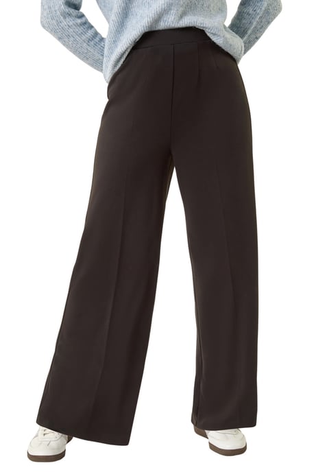 Wide Leg Ponte Stretch Trouser - Image 1