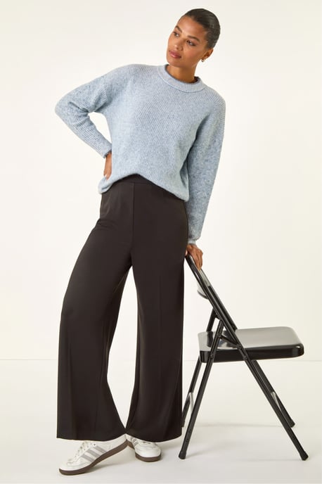 Wide Leg Ponte Stretch Trouser - Image 2