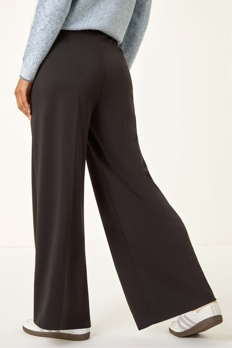 Wide Leg Ponte Stretch Trouser - Image 4