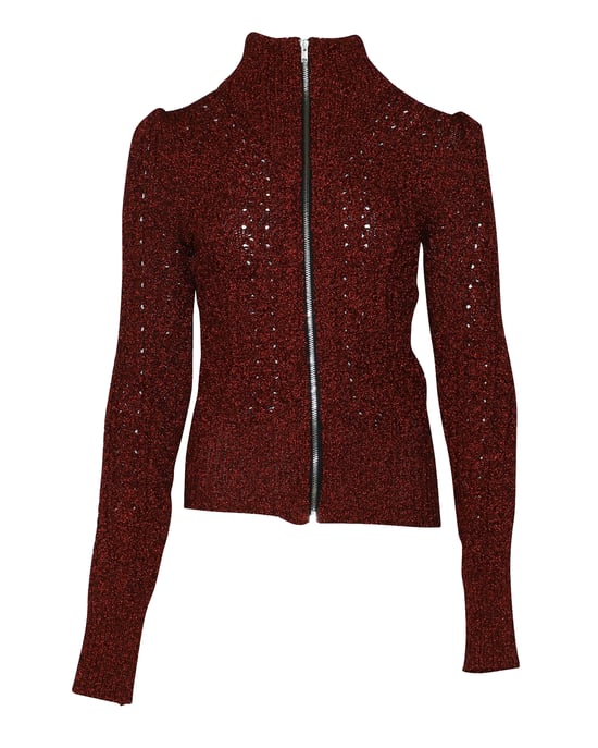Isabel Marant Daley Kabelbrei Ritstrui in Bordeaux Polyamide - Image 4