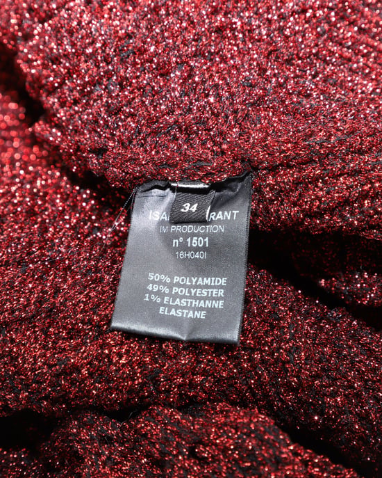 Isabel Marant Daley Kabelbrei Ritstrui in Bordeaux Polyamide - Image 5