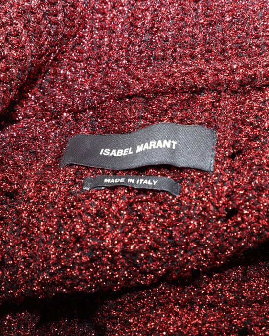 Isabel Marant Daley Kabelbrei Ritstrui in Bordeaux Polyamide - Image 6