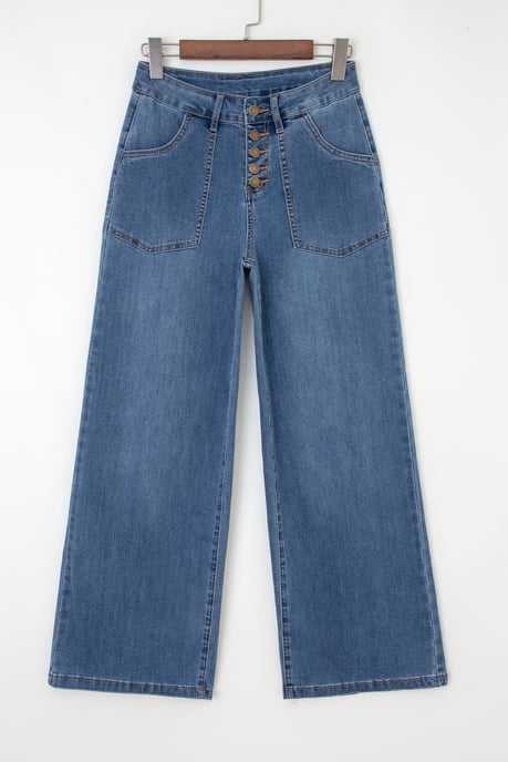 Wide Leg Denim Jeans - Image 3