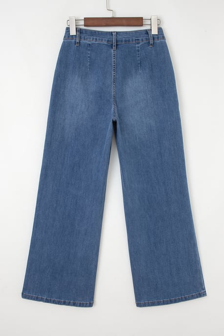 Wide Leg Denim Jeans - Image 4