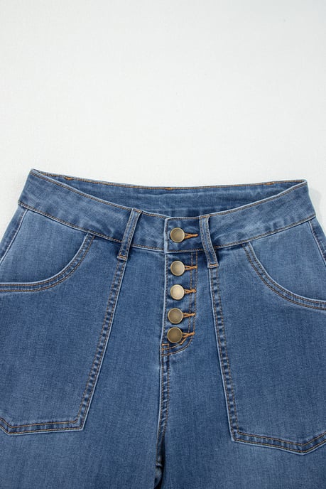 Wide Leg Denim Jeans - Image 5