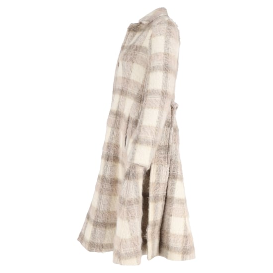 Acne Studios Checkered Belted Coat in Brown Alpaca Wool - Image 2