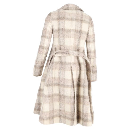Acne Studios Checkered Belted Coat in Brown Alpaca Wool - Image 3