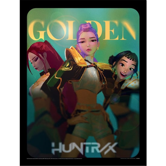K-Pop Demon Hunters Golden Framed Poster (Multicoloured) - Image 1