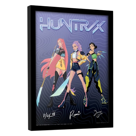 K-Pop Demon Hunters Huntrix Handtekening Ingelijste Poster (Veelkleurig) - Image 2