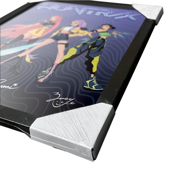 K-Pop Demon Hunters Huntrix Handtekening Ingelijste Poster (Veelkleurig) - Image 3