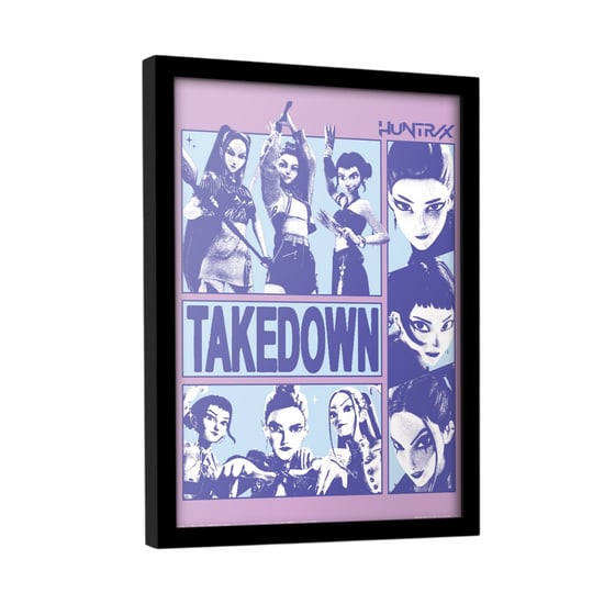K-Pop Demon Hunters Takedown Framed Poster (Blue) - Image 3