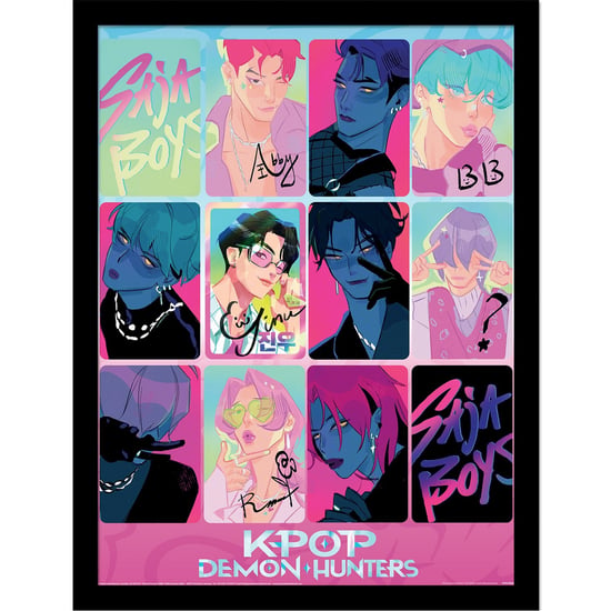 K-Pop Demon Hunters Light And Dark Framed Poster (Multicoloured) - Image 1