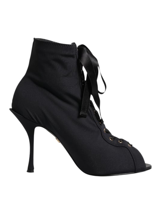 Hakken Peeptoe Veterlaarzen - Image 1
