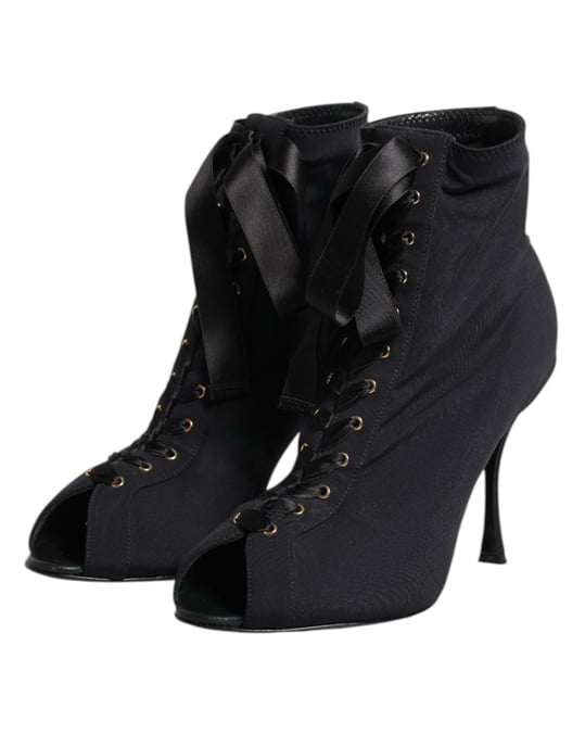Hakken Peeptoe Veterlaarzen - Image 4