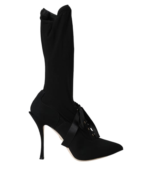 Dolce Gabbana Laarzen met Vetersokken Zwart - Image 1