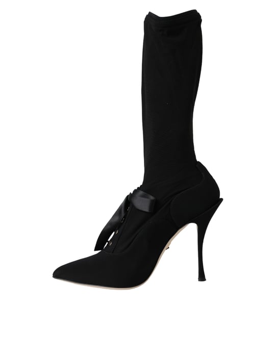 Dolce Gabbana Laarzen met Vetersokken Zwart - Image 5