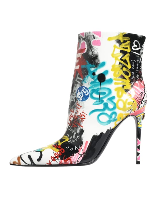 Graffiti-print Ankelsboots DG Stil - Image 6