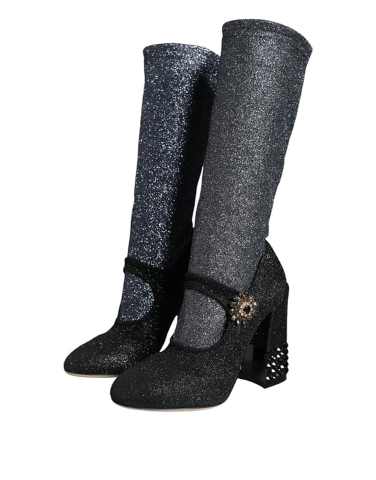 Glitter Mary Jane Pumps svart - Image 3