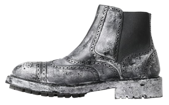 Brogue Chelsea stövlar, slitet läder - Image 6