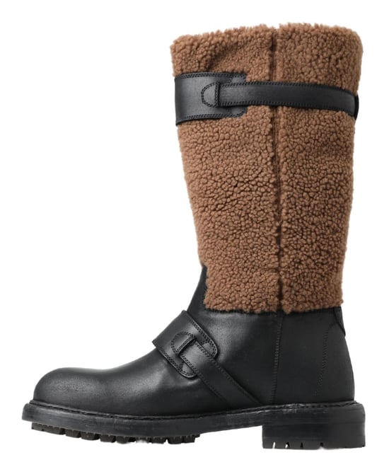 Shearling Motorcycle Boots - Image 2