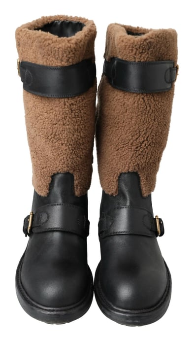 Shearling Motorcycle Boots - Image 4