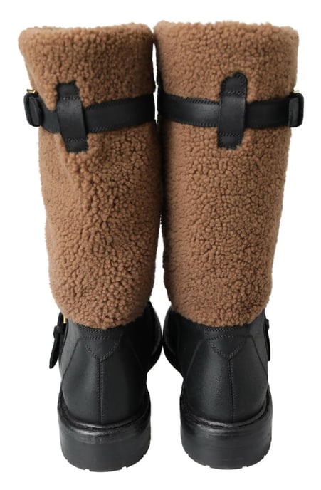 Shearling Motorcycle Boots - Image 5