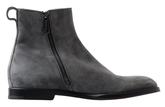 Suedes ankleboots med dragkedja - Image 1