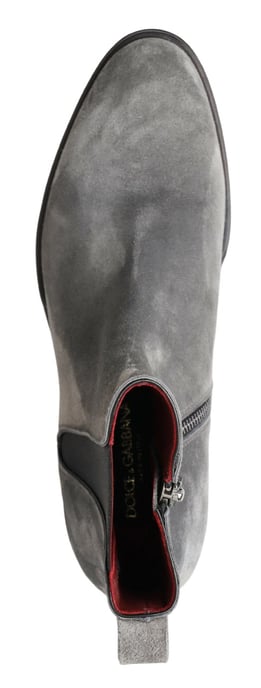 Suedes ankleboots med dragkedja - Image 4